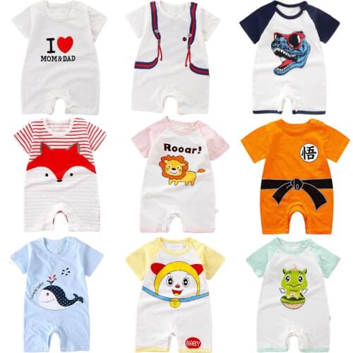 Cotton baby romper short-sleeved clothes summer baby universal boys girls Babies Toddlers Costume Kids Pyjamsa Newborn Infant