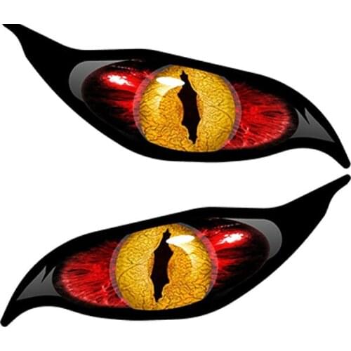 3D Interesting Graphics Yellow Red Evil Eye Zombie Car Stickers Motorcycle Vinyl Cover Scratches Waterproof Decal Kk13*5cm