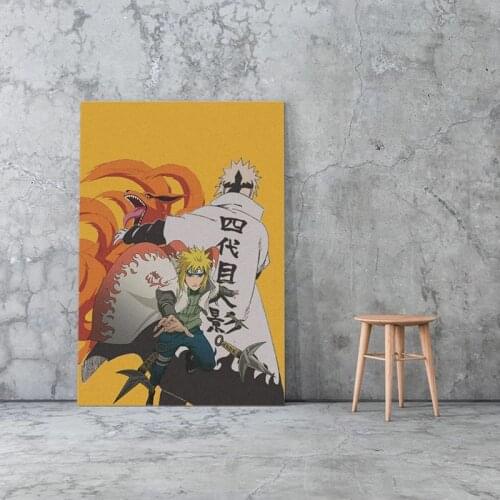 Minato Namikaze anime Framed canvas Wooden Frame painting decor wall art pictures study home room decoration prints poster