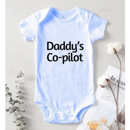 Kids' Things Printing Daddy Copilot Onesie Jumpsuit for Toddler Babies Winter Clothes Long Sleeve Autumn Children Rompers