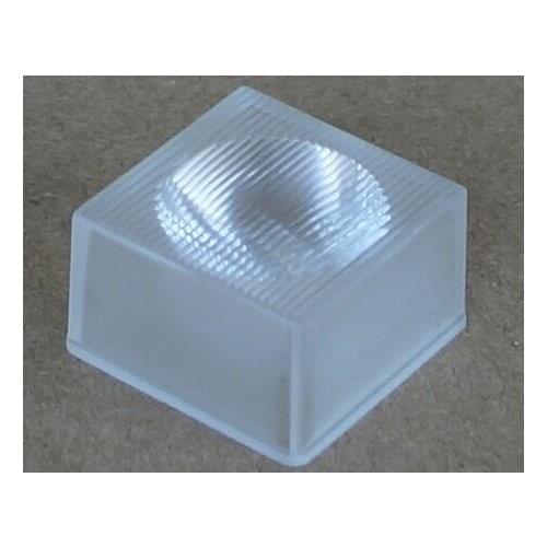 AWXZ-20.9 Square Waterproof Led Lens, Suitable for: Cree , OSRAM ,Degree: 6X75 , Size: 20.9X20.9X11.5mm, Stripe surface, PMMA