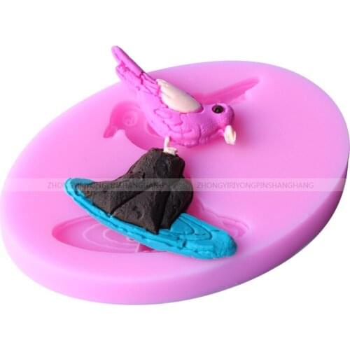 Magpie Fondant Cake Silicone Mold Baking Pastry Cupcake Decorating Tools Chocolate Candy Molds Cookies Biscuits Mould Clay Soap