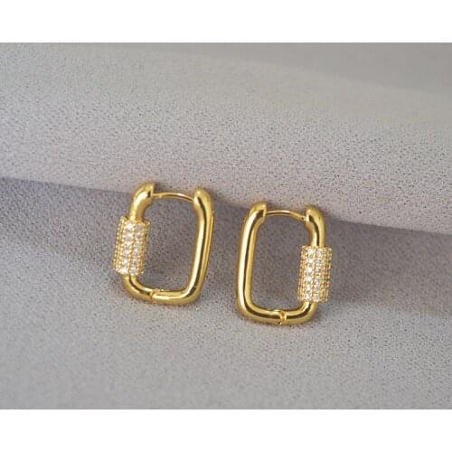Fashion simplicity coldness mountaineering buckle U-shaped ear buckle earrings, accessories temperament