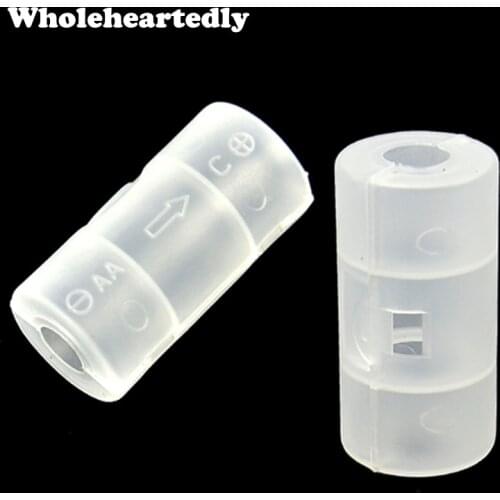 New Arrival 4PCS AA to C Battery Adaptor Holder Case Converter Switcher LR06 AA to C LR14 Size Battery Storage Box DropShipping