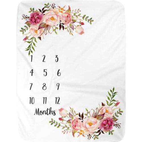 Milestone blanket Baby Milestone Blanket Girl Boy Newborn Photography Premium Fleece Baby Monthly Shower Blanket #CW