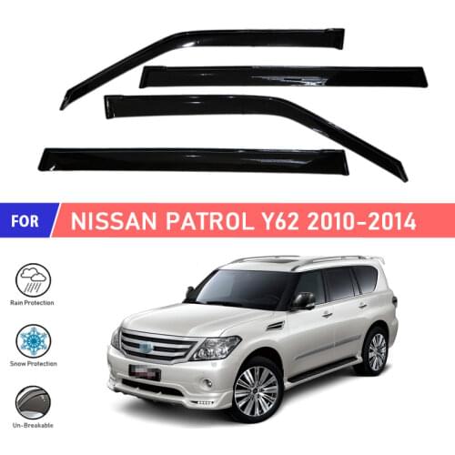 Window deflector for Nissan Patrol Y62 2010- car window deflector wind guard vent sun rain visor cover car decoration
