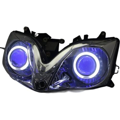 Custom Motor Front Head lamp Projector Headlight Assembly HID Angel Eyes & Devil Eyes Light For Honda CBR 600 F4i 2001-2007