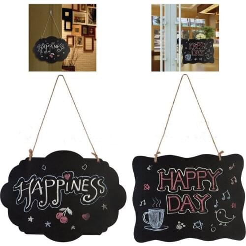 Rectangle Erasable Chalkboard Wooden Blackboard Wordpad Hanging Message Board Wedding Party Direction Signs