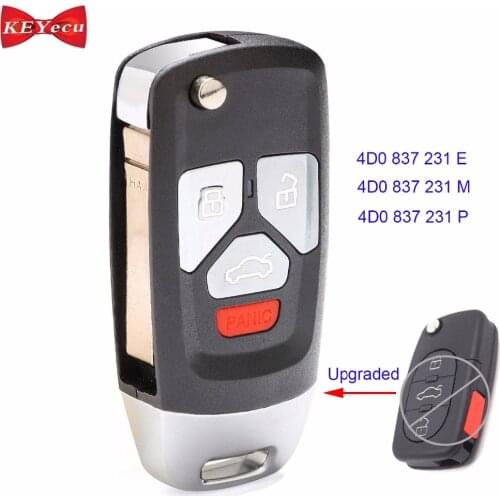 KEYECU for Audi A4 A6 A8 S4 TT Quattro Upgraded Remote Key Fob 315MHz 4D0 837 231 E/ 4D0 837 231 M/ 4D0 837 231 P