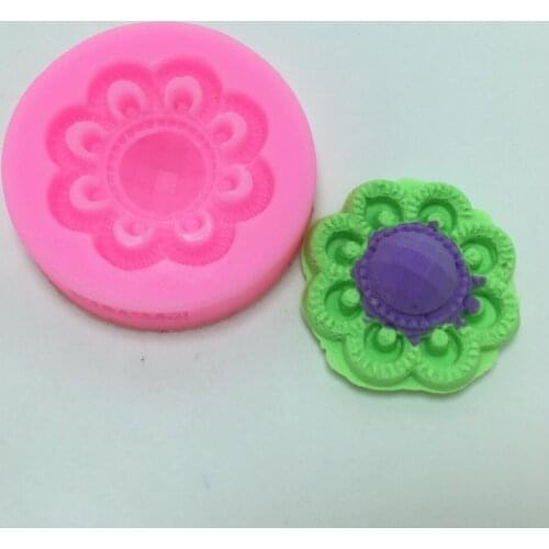 Silicone mold mini gem flowers shape fondant cake chocolate mold cake decoration tools DIY resin jewelry clay craft mold G2003