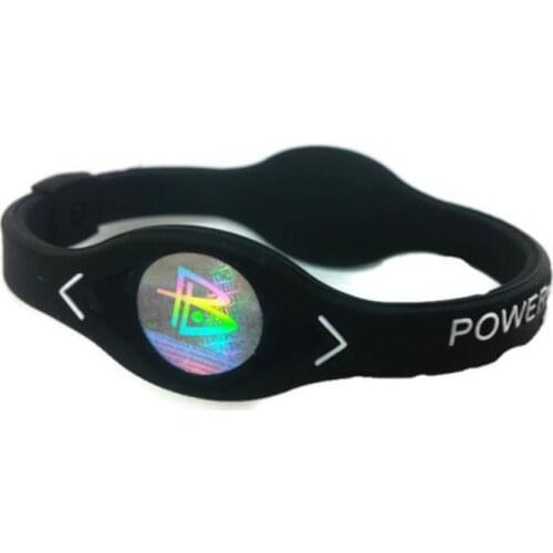 Silicone Bracers Bracelet Charm Power Energy Bracelet Bangles Women Men Sport Wristbands Balance Ion Magnetic Therapy #T3P