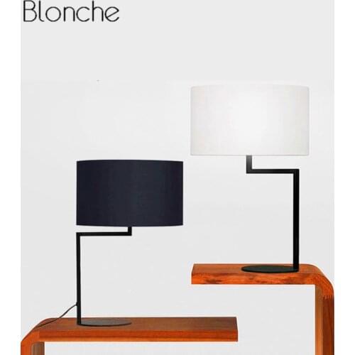 Modern Led Table Lamp Cloth Lampshade American Stand Desk Light for Bedroom Bedside Lamp Reading Study Home Art Decor Luminaire