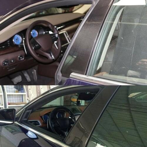 Dry Carbon Fiber B-Pillar Trim Sticker Decor Fit for Maserati Quattroporte/Ghibli 2013 2014 2015 2016 2017 2018 2019 2020