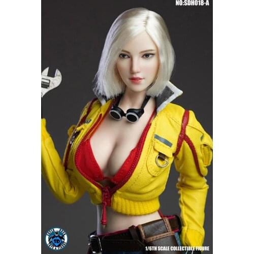 Super Duck 1/6 Sdh018 A / B / C Whitening Girls Head Sculpting Short Hair/long Hair Fit 12-inch Action Figure Female Body