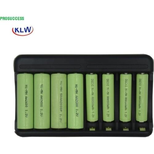 Led display Smart USB Battery Charger for Rechargeable 1.2V AA AAA NiMh NiCd Batteries 8 slots NI-MH NI-CD battery charger