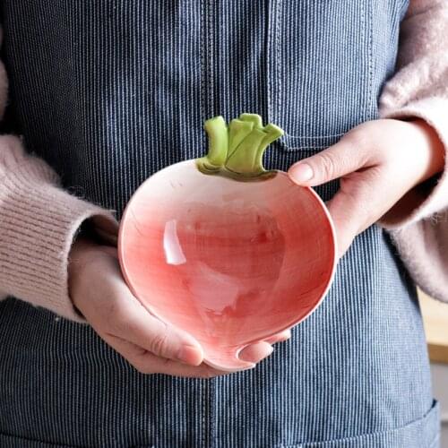 Japanese Fruit Bowls Lovely Fruit Tray Platter Plate Vegetable Shape Ceramic Bowl Salad Snack Dish Dessert Soup Plate Tableware