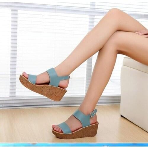 Womens fashion sandals ladies women wedges platform high-heeled trifle shoes sandals