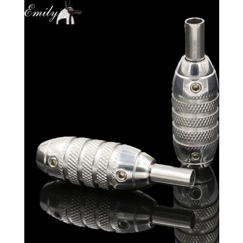 1PCS 20MM Tattoo Stainless Steel Grip With Back Stem Tattoo Grips Supply For Tattoo Needles And Tips Free Shipping
