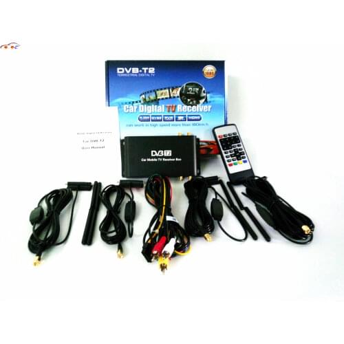 180-200 Km / H DVB-T2 4 FM 4 Antenna 4 Mobile Chip FM DVB T2 Vehicle USB HDTV Receiver