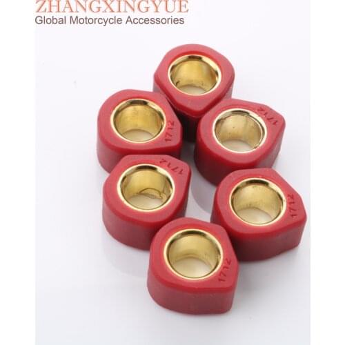 6PC High Performance Variator Weights Round 17x12mm 8G for Malaguti Crosser 50