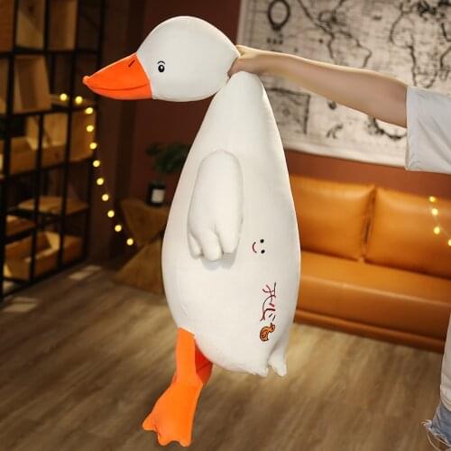 70-110cm Soft Cute Happy Love You Refueling Duck Plush Toys Stuffed Lovely Animals Pillow Doll For Girls Kids Birthday Gifts