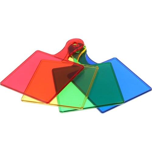 4 colors acrylic color filter boards kids early education color learning