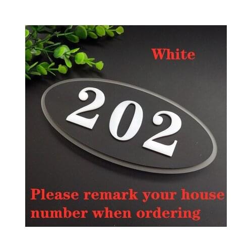 10x20cm Acrylic number stickers custom home hotel room private room classroom door number identification home number sign
