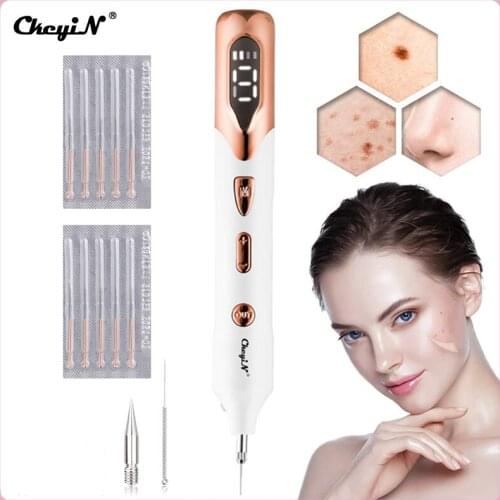 CkeyiN Laser Plasma Pen Repair Facial Skin Tag Remover Freckle Wart Dark Spot Tattoo Mole Removal LCD 9 Levels Beauty Equipment