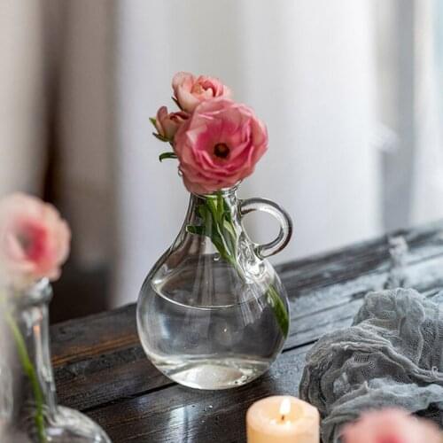 Flower Vase for Table Decoration Living Room Decorative Vase Decor Table Ornaments Floral Flower Glass Vase