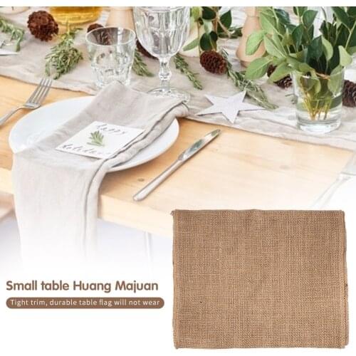 Rustic Table Runners Natural Jute Vintage Decoration Wedding Party Celebration DIY Chair Cove Household Dining Mats