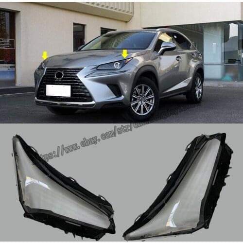 For 2014-2017 Lexus NX200 NX300 high quality Front Headlight Headlamp Clear Lens Plastic Cover 2pcs Car modification