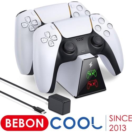 Dual Fast Charger For PS5 Wireless Controller Charger Type-C Charging Dock Station For PlayStation 5 Accessories Gamepad Charger