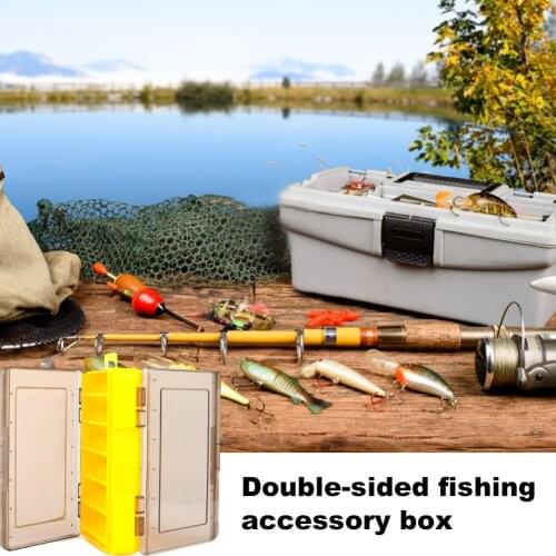 MEREDITH Fishing Box 12 Compartments Fishing Accessories Lure Hook Boxes Storage Double Sided High Strength Fishing Tackle Box