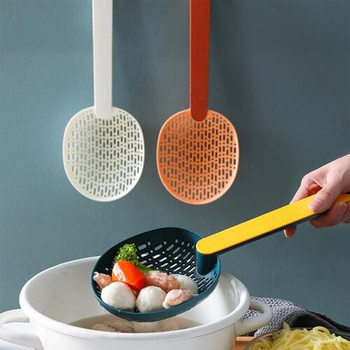 Kitchen Soup Spoon Ladle Anti-scald Skimmer Strainer Fry Food Mesh Portable Filter Home Kitchen Tools