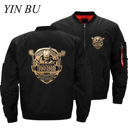 Male Bomber Jacket Men Plus Size Coat Thunderdome ID Hardcore Techno And Gabber Mens Flight Windbreaker Pilot Baseball Jackets