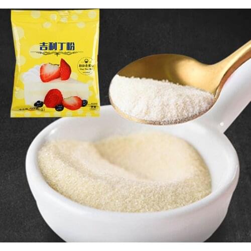 Silver Leaf Sheet Unflavored Gelatin Powder for Cooking Baking Ingredients Bar
