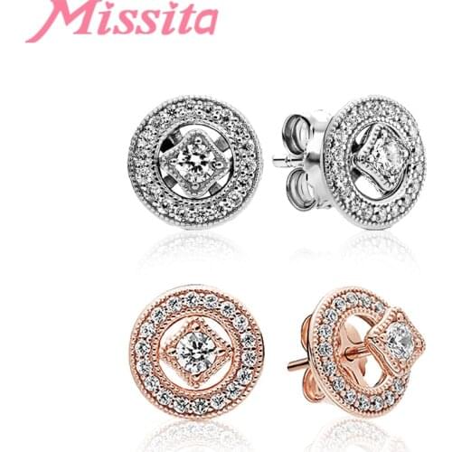 MISSITA 2019 NEW Luxury Zircon Geometric Earrings for Women Simple Fashion Jewelry Anniversary Daily Life Gift Dropshipping