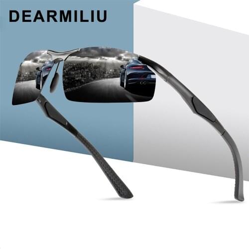 DEARMILIU 2020 Polarized Sunglasses Men Aluminum magnesium Driving Eyewear Rimless Sun Glasses UV400 Gafas De Sol For Sport Men