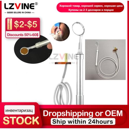 Disposable Suction Mirror Set 50pcs Plastic Suction And Anti-Fog Mouth Mirror +Stainless Steel Handle+Silicon Tube Dentist Tools