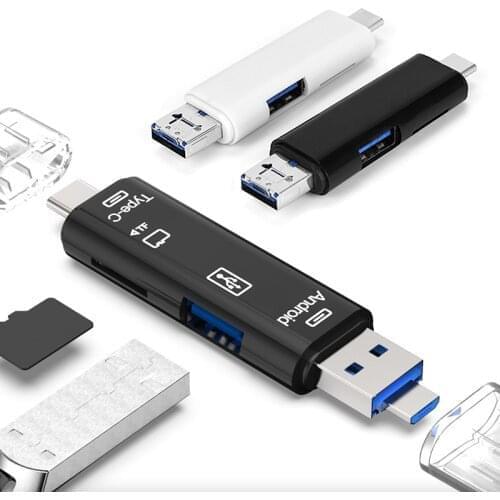 2021New USB3.1 Card Reader High Speed SD TF Micro SD Card Reader Type C USB C Micro USB Memory OTG Card Reader Phone Accessories