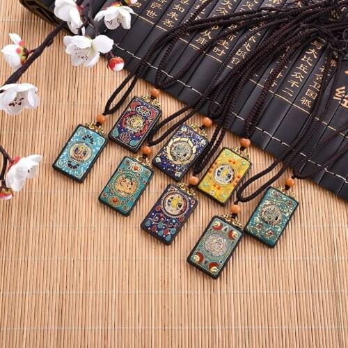 Necklace Pendant Sweater Chain Retro Jewelry Handmade DIY Pendant Ethnic Style Clothing with Ebony Necklace Jewelry