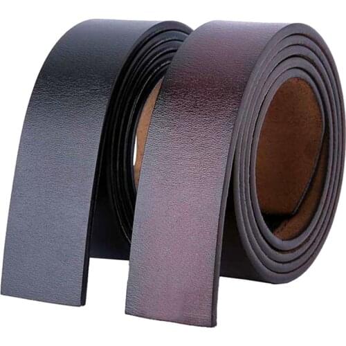 100 120 130 140 150 160cm Cowskin Belts Without Buckle 3.5cm Wide Real Genuine Leather Belt Body Men Large Size Belt No Buckle