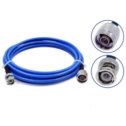 RG142 Double Shielded N Male To BNC Male RF Coaxial Low Loss Cable 50ohm Blue Soft