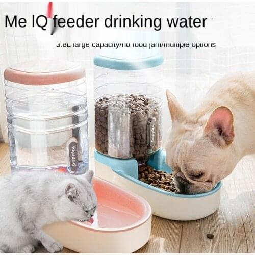 Dog Automatic Pet Feeder Cat Water Fountain Dog Bowl Cat Basin Water Feeding Bowl Cat Bowl Combination