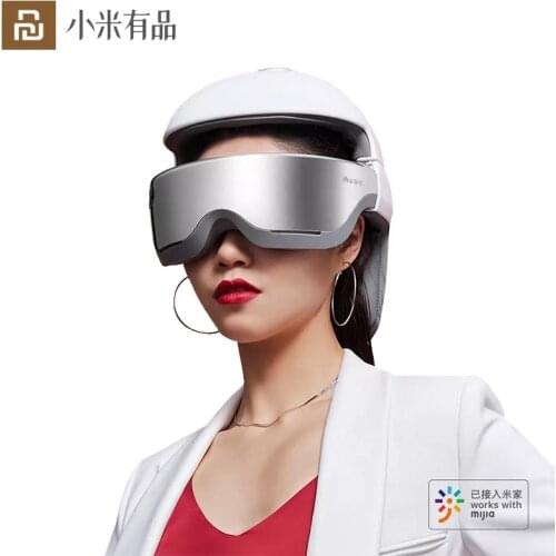 YouPin Smart Electric Neck Head Eyes Heating Massage Helmet Massager Scalp Relaxation Stimulator Music Pressure Vibration