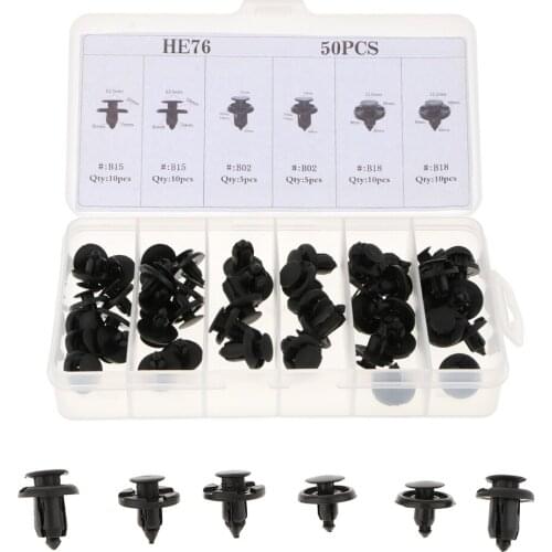 50 Pieces Mixed Universal Auto Fastener Clips Plastic Fastener Car Push Pin Rivet Trim Mouldings Clips Fastener Clips Clips