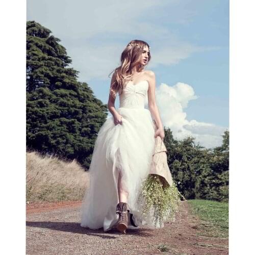 Vestidos De Novia 2016 Sexy A Line Hippie Wedding Dresses Simple Wedding Dress 2014 Bridal Bride Gown Casamento