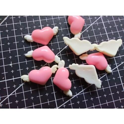 1pcs/lot resin flat back pink love anger 26mm fairy garden gnome moss terrarium decor crafts bonsai home DIY