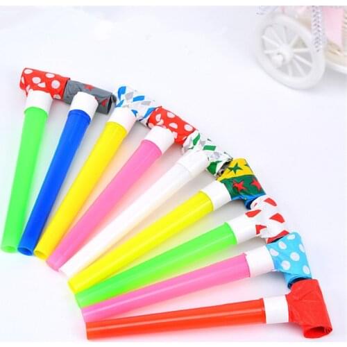 10PC/Pack Big Color Whistles Blowout Activity Festival Birthday Party Noise Makers Kid Funny Toy Party Favors Cheerleading Props
