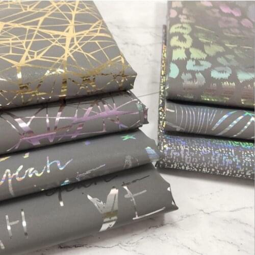 100% polyester color letter stamping waterproof fabric reflective jacket windbreaker clothing shower curtain DIY sewing material